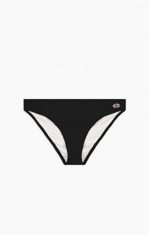 Champion Klasik C Hipster Bikini Bottoms Kadın Mayo Siyah | 6912-EBDCO