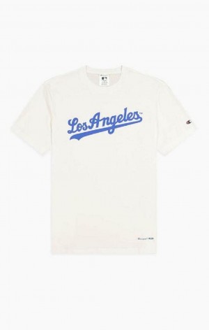 Champion Los Angeles MLB T-Shirt Erkek Tişört Beyaz | 6304-NXZIC