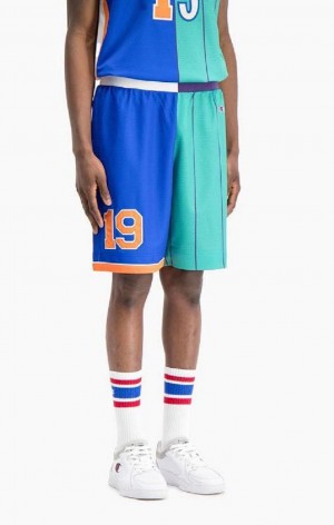 Champion NBMIX Patchwork 'Champion 19' Basketball Shorts Erkek Şort Mavi | 8210-LWABK