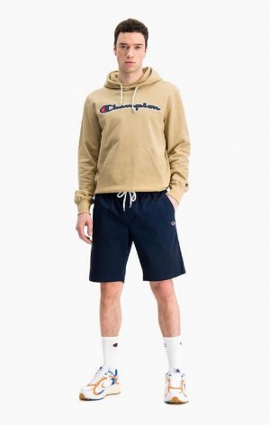 Champion Stretch Pamuklu Twill Bermuda Shorts Erkek Şort Koyu Mavi | 1536-PLOJN