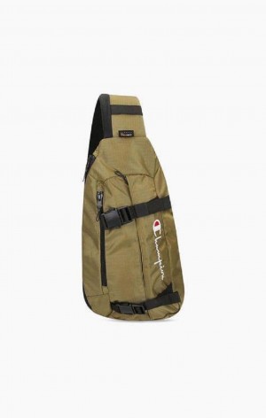 Champion Tokalı Front Askılı Backpack Erkek Çantası Zeytin Yeşili Yeşil | 6218-ZNXSW