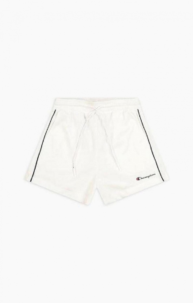 Champion All-over Script Logo Shorts Kadın Şort Beyaz | 5410-ODAKC