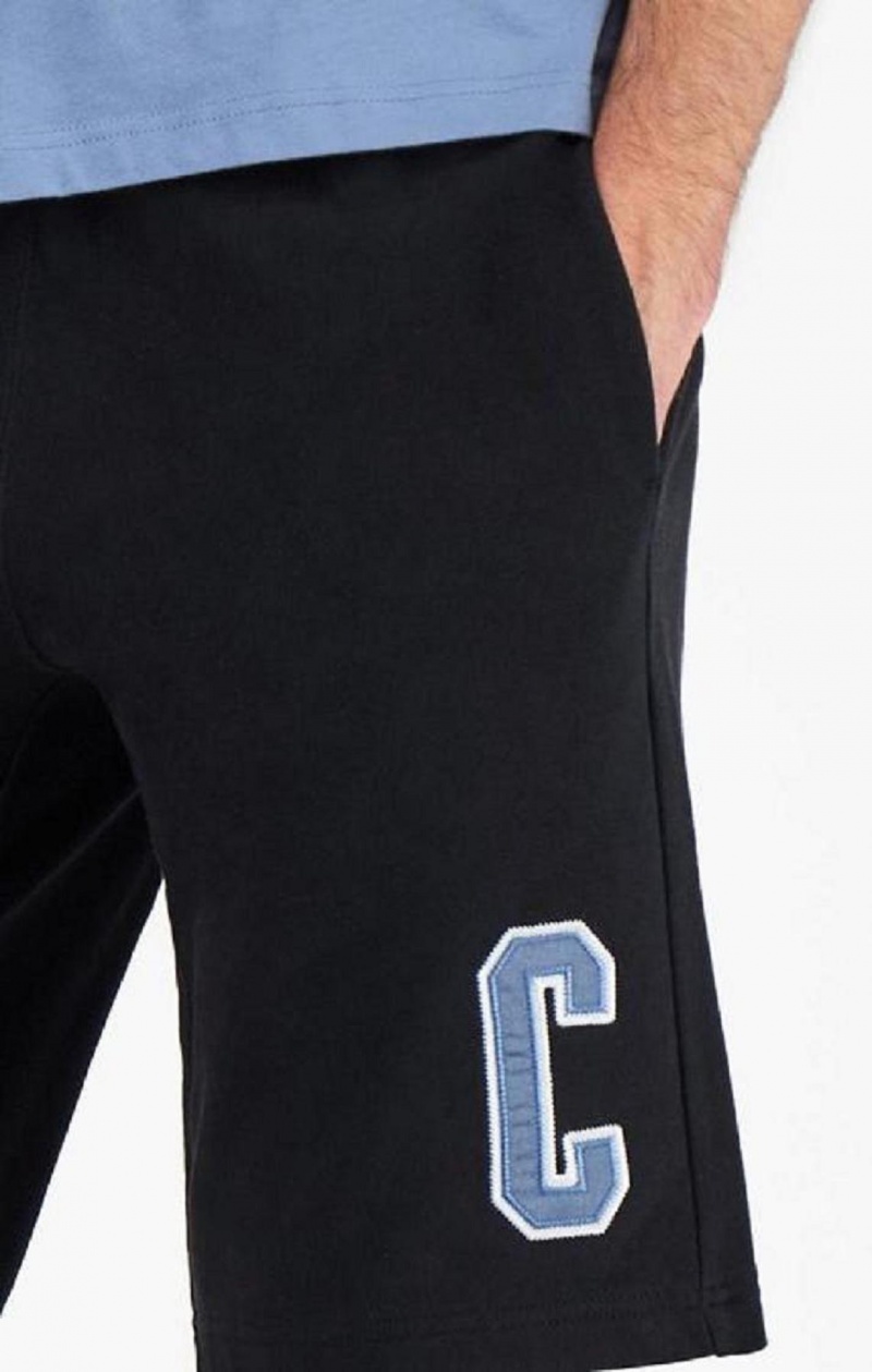 Champion Collegiate C Logo Shorts Erkek Şort Siyah | 3710-ULIHO