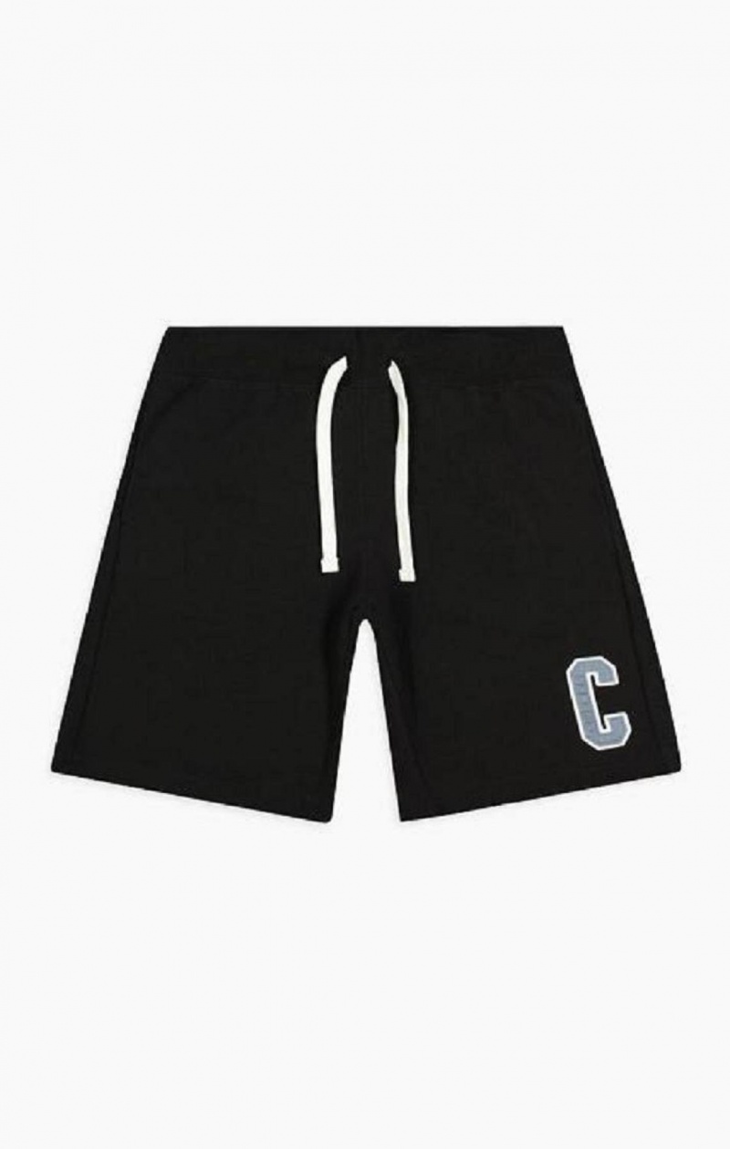 Champion Collegiate C Logo Shorts Erkek Şort Siyah | 3710-ULIHO