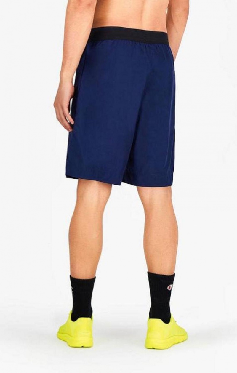 Champion Contrast Waistband Quick Dry Antrenman Shorts Erkek Şort Mavi | 7854-WUKDG