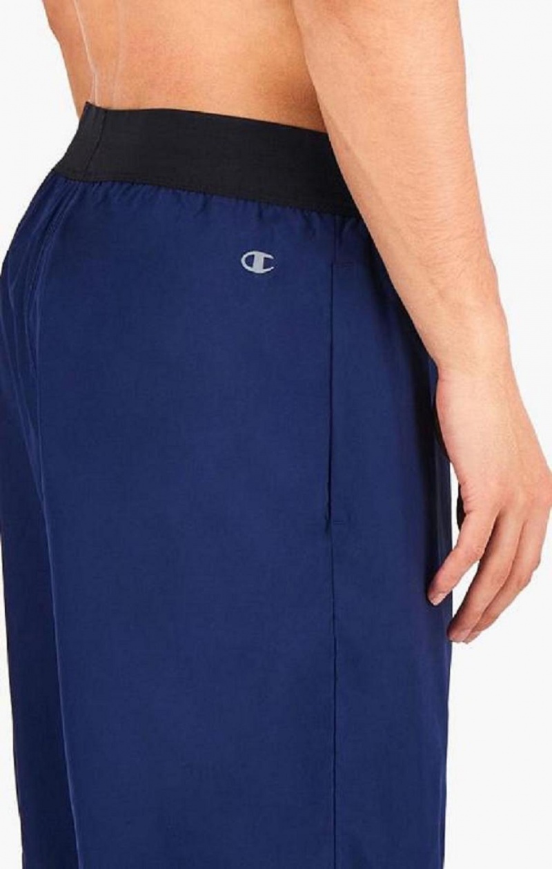 Champion Contrast Waistband Quick Dry Antrenman Shorts Erkek Şort Mavi | 7854-WUKDG