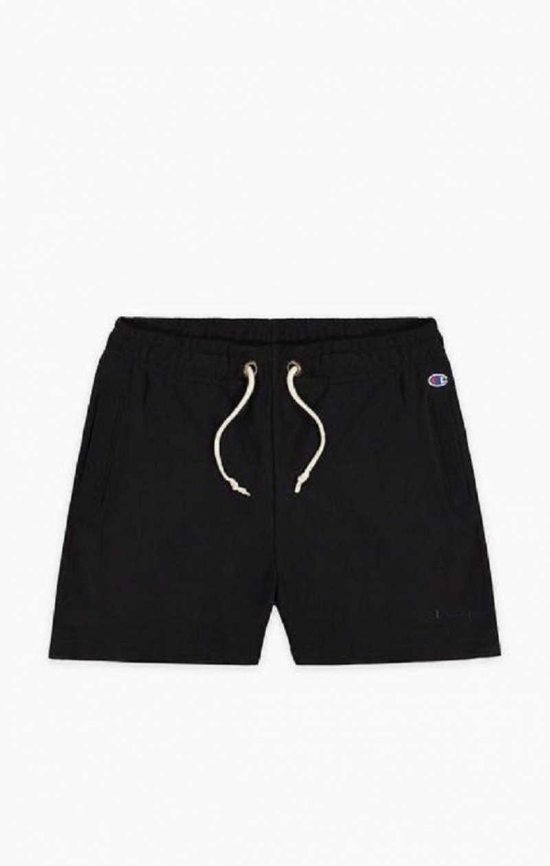 Champion Hafif Reverse Weave Shorts Kadın Şort Siyah | 1374-WSBNR