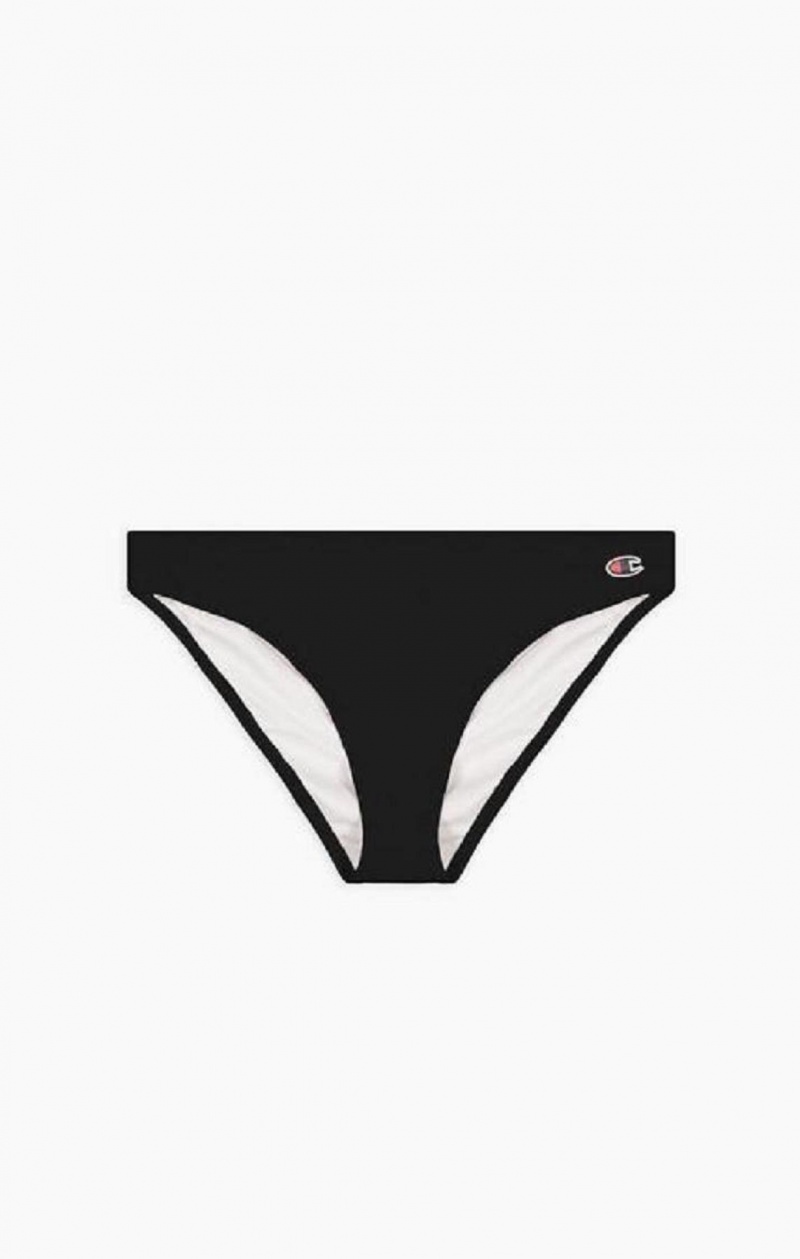 Champion Klasik C Hipster Bikini Bottoms Kadın Mayo Siyah | 6912-EBDCO