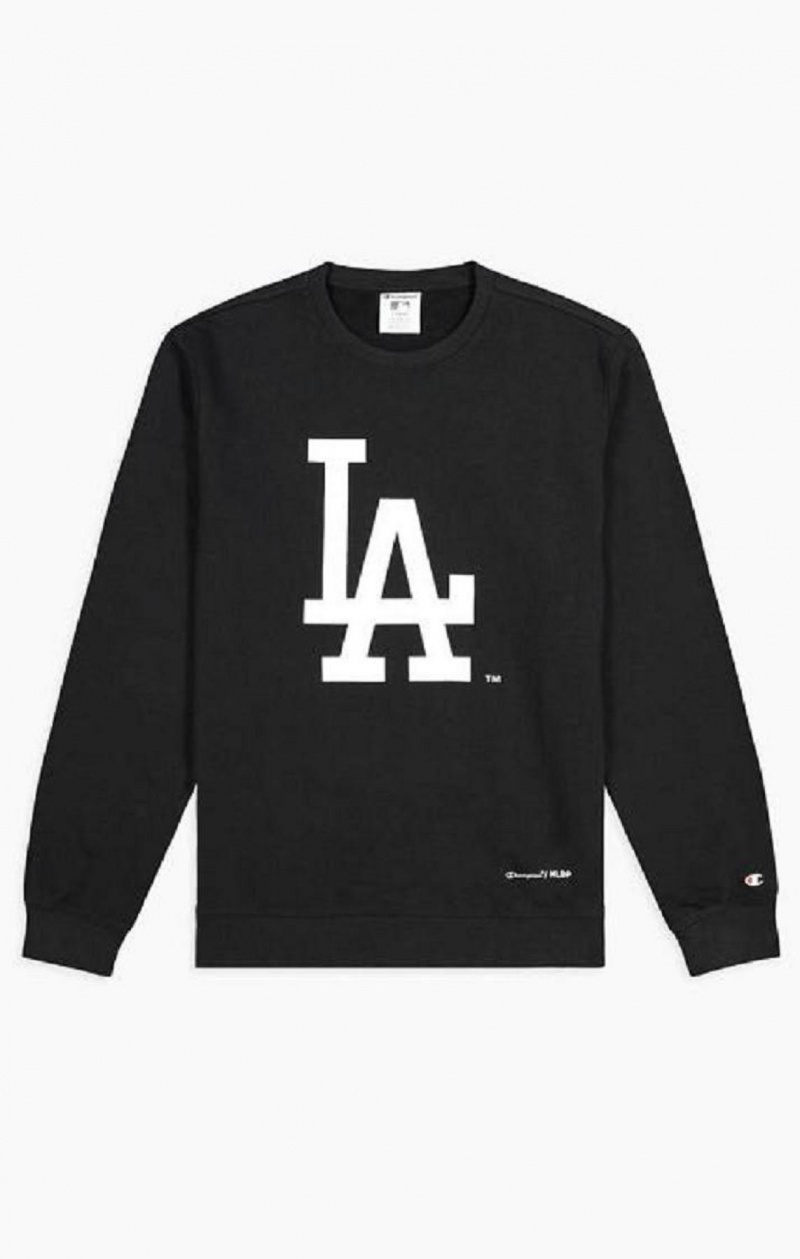 Champion Los Angeles MLB Sweatshirt Erkek Tişörtü Siyah | 6394-BFUCH