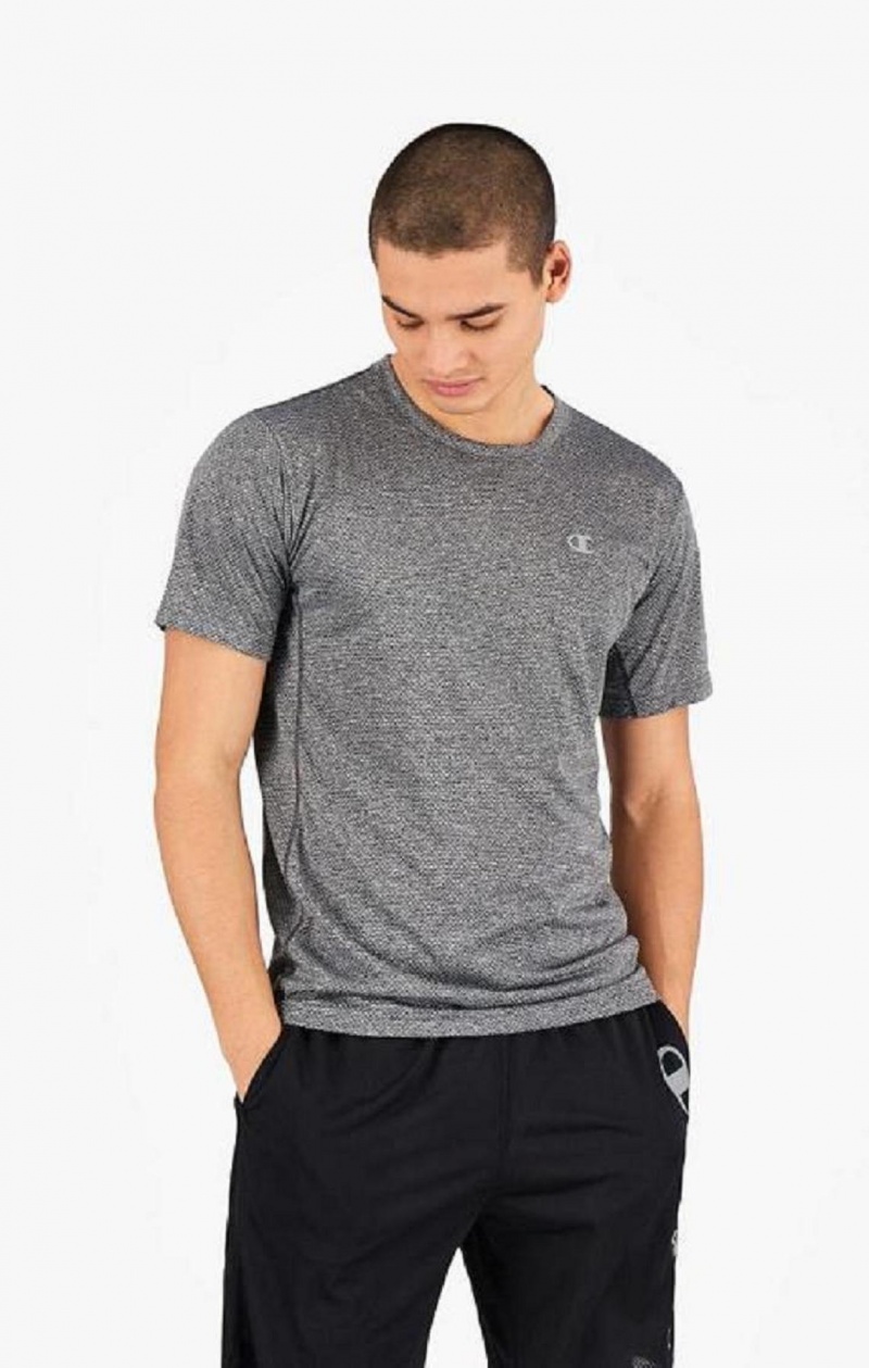 Champion Reflective C Quick Dry Antrenman T-Shirt Erkek Tişört Açık Gri | 9374-LACSU