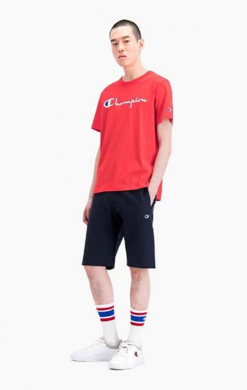 Champion Reverse Weave Long Shorts Erkek Şort Koyu Mavi | 4581-KRWZB