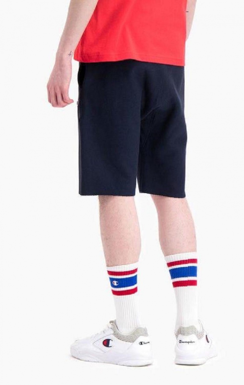 Champion Reverse Weave Long Shorts Erkek Şort Koyu Mavi | 4581-KRWZB