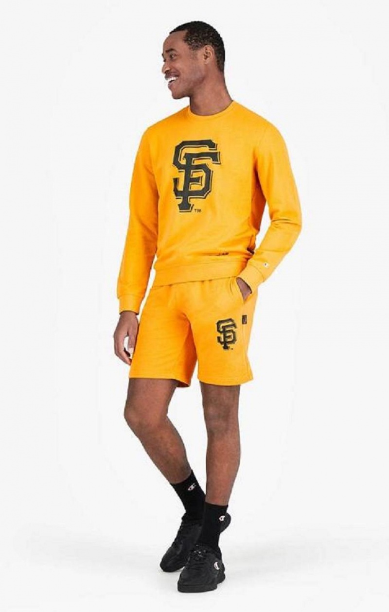 Champion San Francisco MLB Sweatshirt Erkek Tişörtü Turuncu | 7136-WYRUN