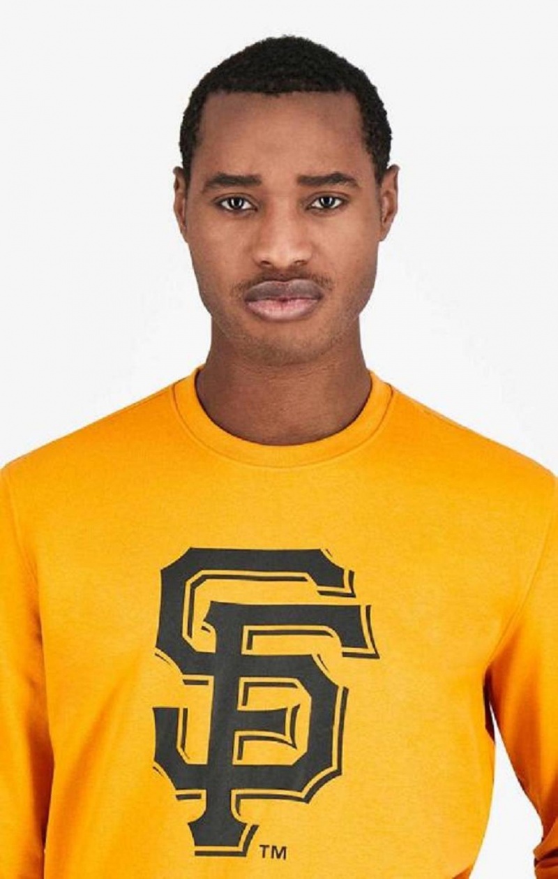 Champion San Francisco MLB Sweatshirt Erkek Tişörtü Turuncu | 7136-WYRUN