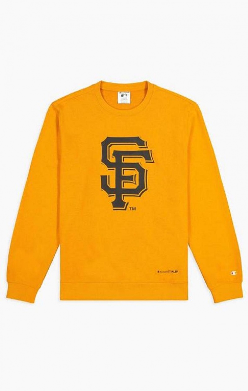 Champion San Francisco MLB Sweatshirt Erkek Tişörtü Turuncu | 7136-WYRUN