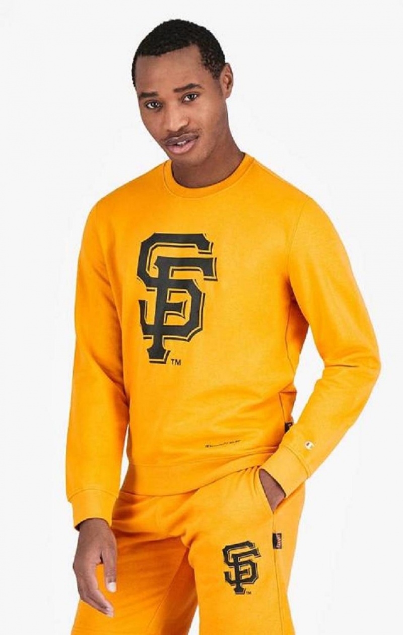 Champion San Francisco MLB Sweatshirt Erkek Tişörtü Turuncu | 7136-WYRUN