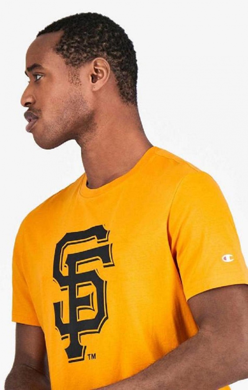 Champion San Francisco MLB T-Shirt Erkek Tişört Turuncu | 2857-AKODE