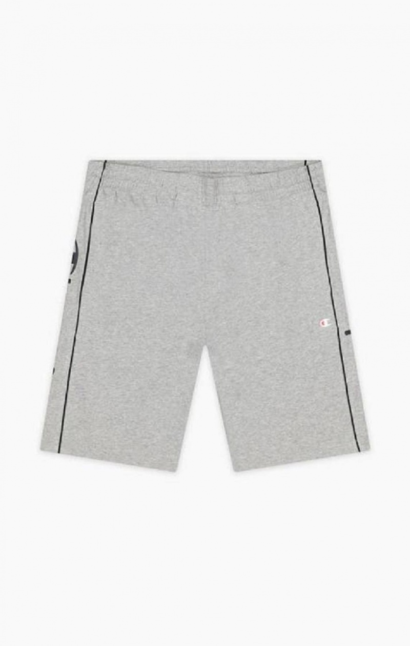 Champion Script Logo Pamuklu Shorts Erkek Şort Açık Gri | 8293-KBXOG