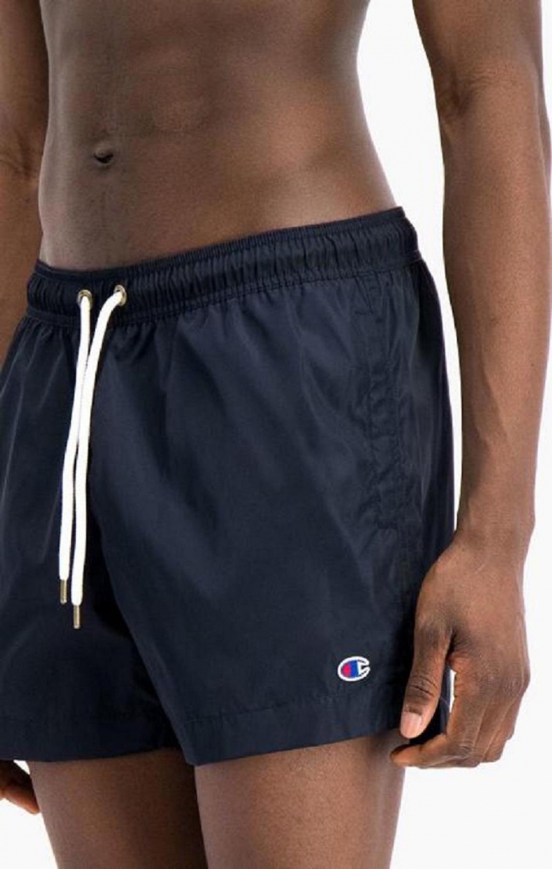 Champion Small C Logo Swim Shorts Erkek Mayo Koyu Mavi | 1587-VPIBS