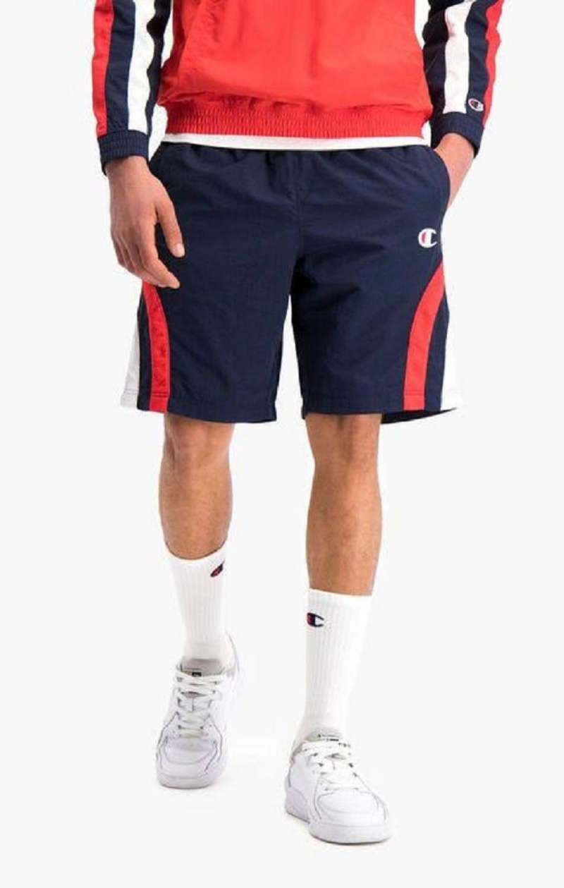 Champion Stripe Detail Parça Shorts Erkek Şort Koyu Turkuaz | 8149-ORZGL