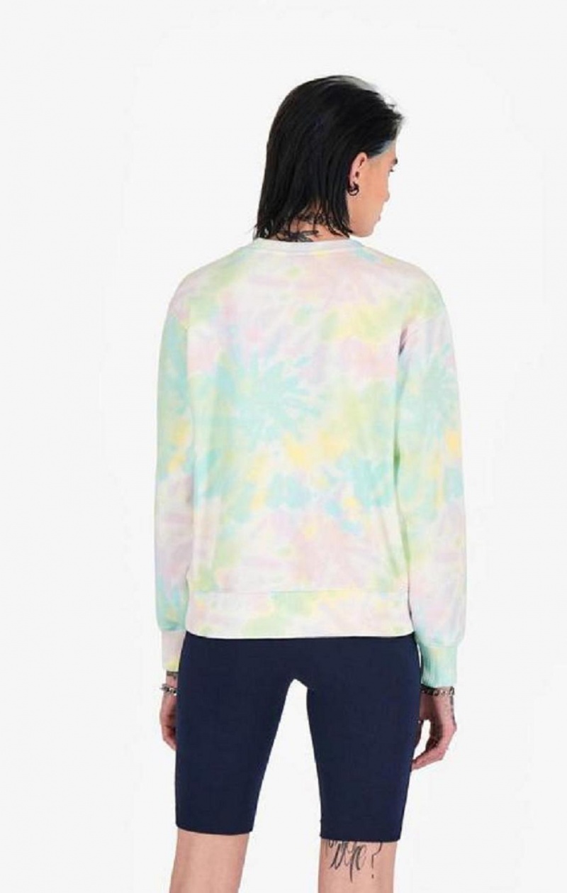 Champion Tie Dye Dijital Print Sweatshirt Kadın Tişörtü Mercan | 0328-QKUPN